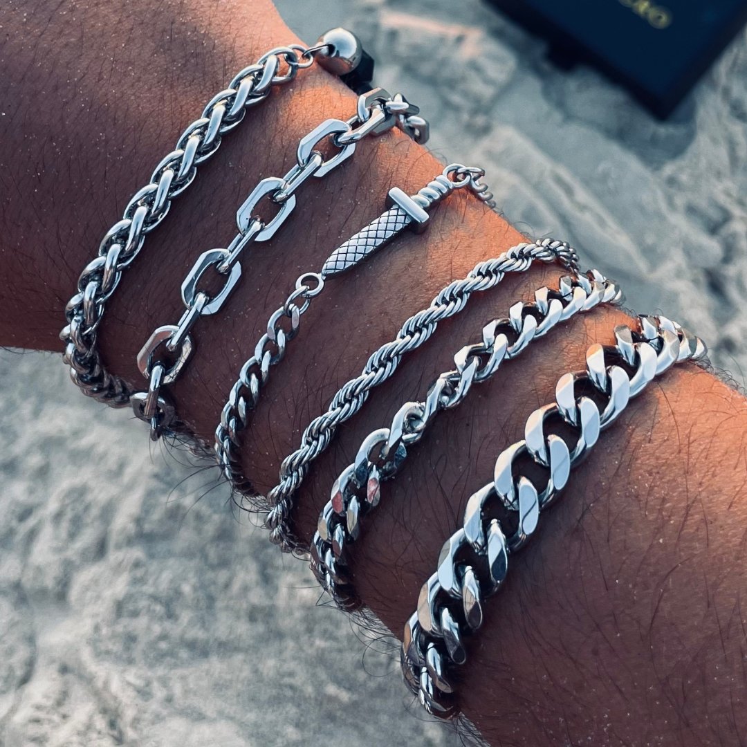 Signature Bracelets LeoNegro Men's bracelets Stainless steel jewelry necklaces Silver Gold accessories handcrafted Chain SALE